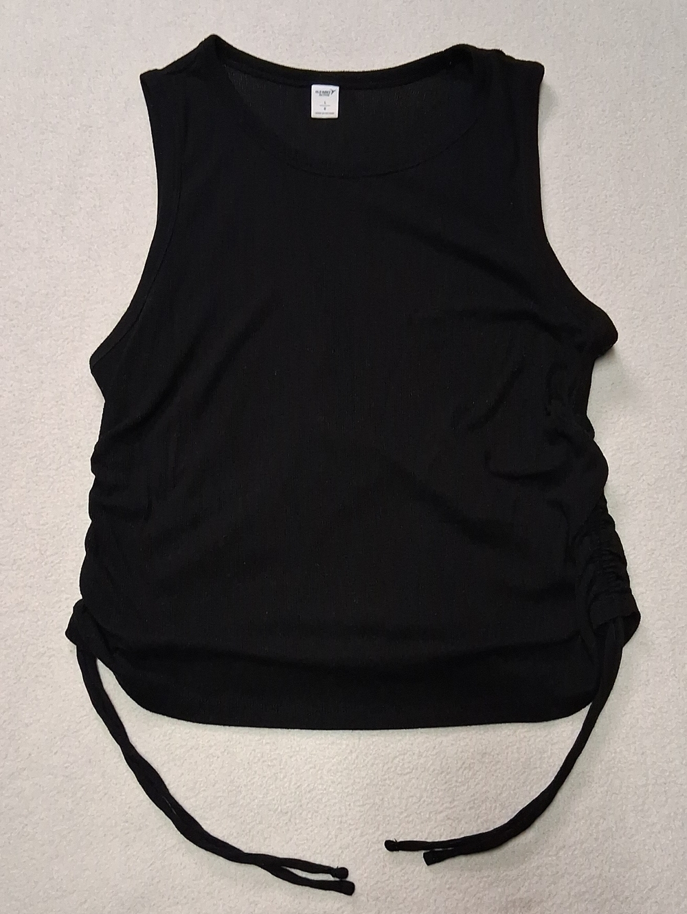 Old Navy Black Ruched Side Tank